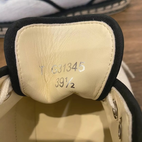 CHANEL Espadrilles Lace Up Cotton Loafers 39.5 - Picture 7 of 7